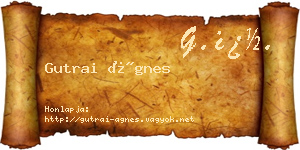 Gutrai Ágnes névjegykártya